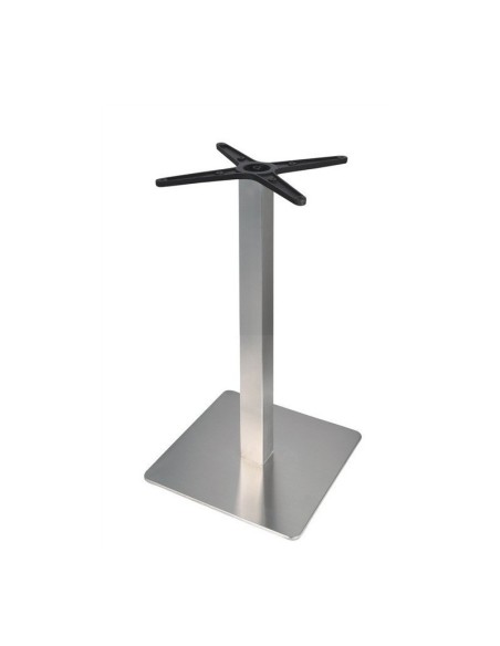 Mesa RHIN, acero inoxidable, base de 73 cms y tapa 60x60 cms. Color a elegir