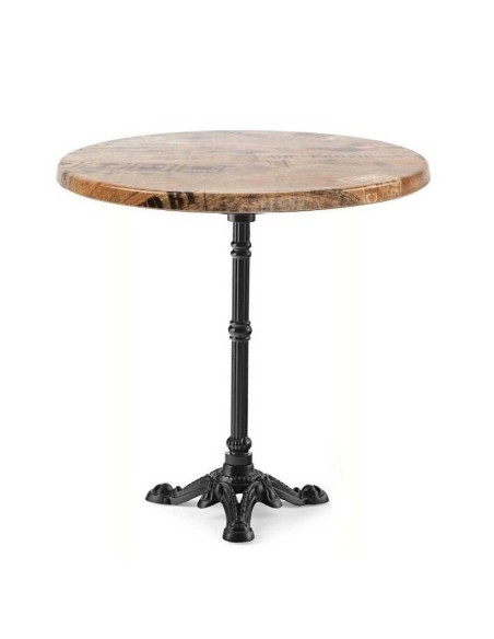 Mesa BRISTOL, fundición, 3 pies, negra, tapa 60 cms. Color a elegir