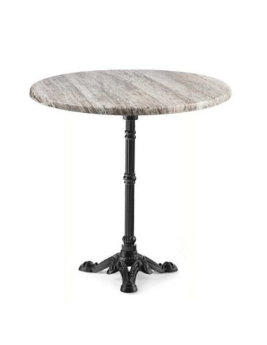 Mesa BRISTOL, fundición, 3 pies, negra, tapa 70 cms. Color a elegir