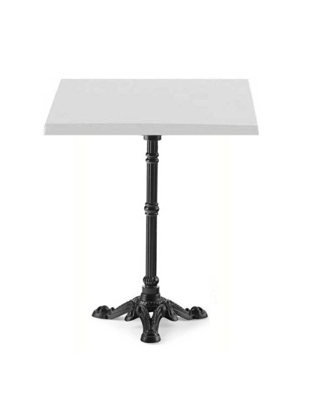 Mesa BRISTOL, fundición, 3 pies, negra, tapa 60x60 cms. Color a elegir
