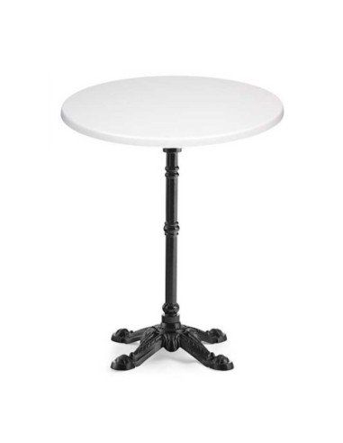 Mesa BRISTOL, fundición, 4 pies, negra, tapa 70 cms. Color a elegir