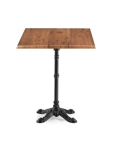 Mesa BRISTOL, fundición, 4 pies, negra, tapa 60x60 cms. Color a elegir