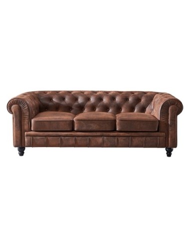 Sofá CHESTER, 3 plazas, similpiel vintage