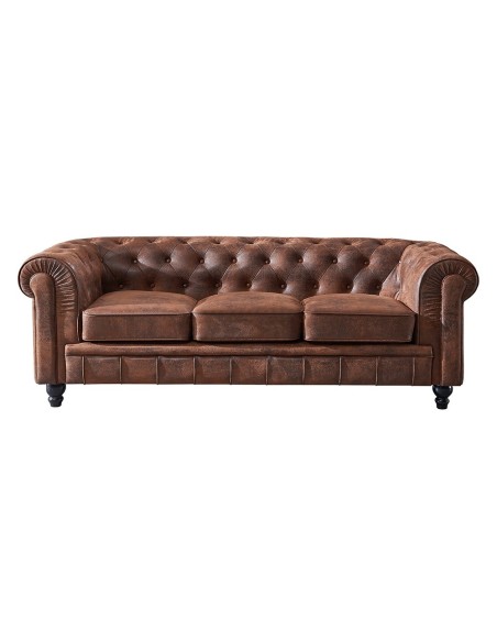 Sofá CHESTER, 3 plazas, similpiel vintage