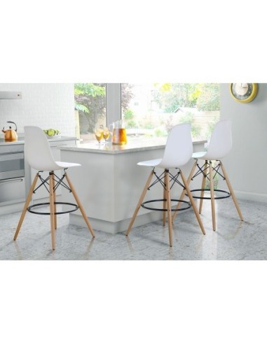 Taburete STAR (SU), madera, carcasa blanca