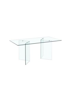 Mesa OTISH, cristal 180x90 cms