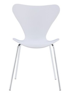 Silla ARNE NEW, apilable, cromada, polipropileno blanco 2