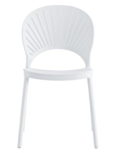 Silla ABANICO, apilable, polipropileno blanco 2