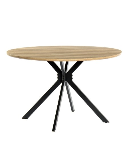Mesa MINERVA NEW, metal, madera, 120 cms de diámetro