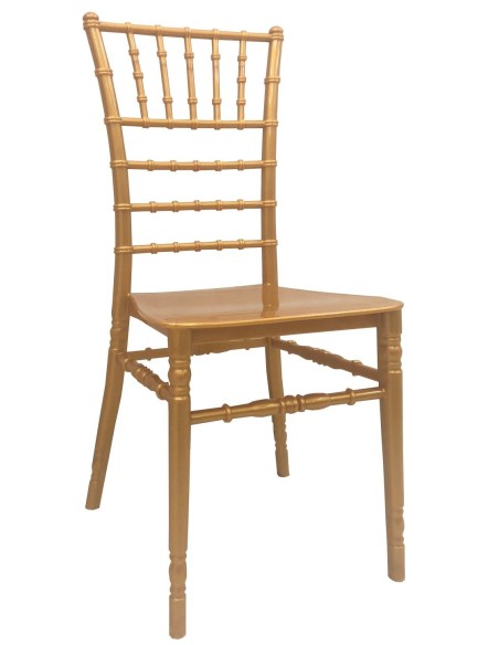 Silla CHIAVARI NEW, apilable, polipropileno dorado