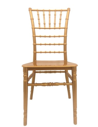 Silla CHIAVARI NEW, apilable, polipropileno dorado