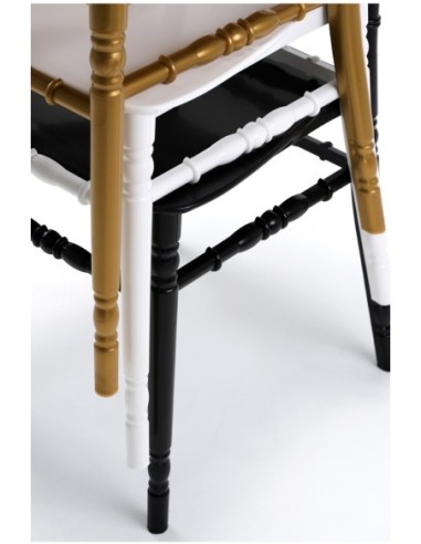 Silla CHIAVARI NEW, apilable, polipropileno dorado