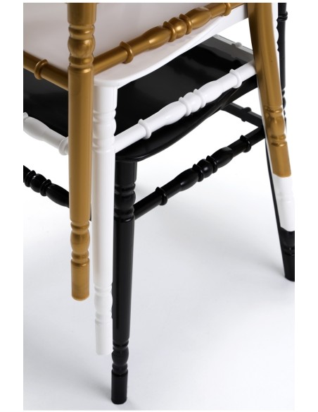 Silla CHIAVARI NEW, apilable, polipropileno dorado