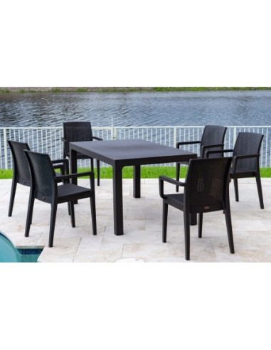 Sillón GLADY, apilable, polipropileno antracita