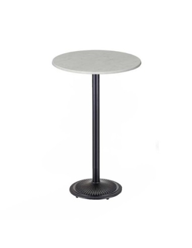 Mesa alta ARNO, negra, base de 110 cms y tapa de 70 cms. Color a elegir