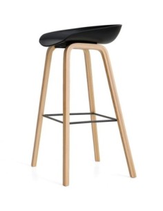 Taburete DANTE NEW (SU), metal, polipropileno negro