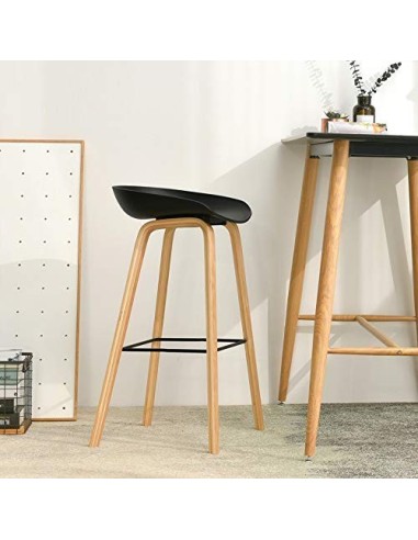 Taburete DANTE NEW (SU), metal, polipropileno negro