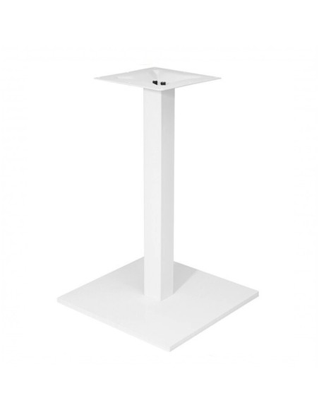 Base de mesa BEVERLY BL72, tubo cuadrado, blanca, base de 45 x 45 cms, altura 72 cms