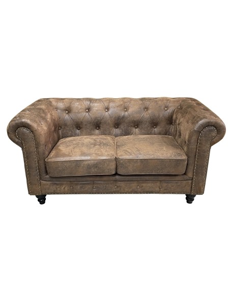Sofá CHESTER PREMIUM, 2 plazas, similpiel vintage