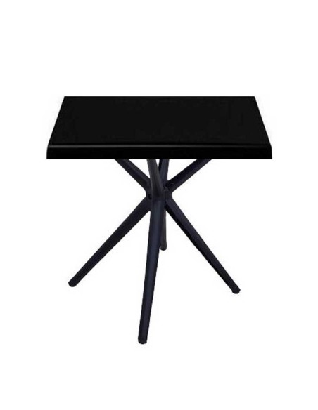 Mesa OASIS, negra, base de 72 cms y tapa de 60x60 cms. Color a elegir