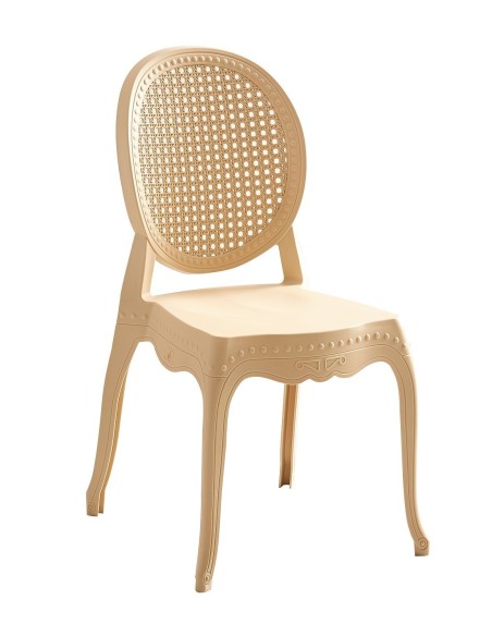 Silla CIBELES, apilable, polipropileno blanco