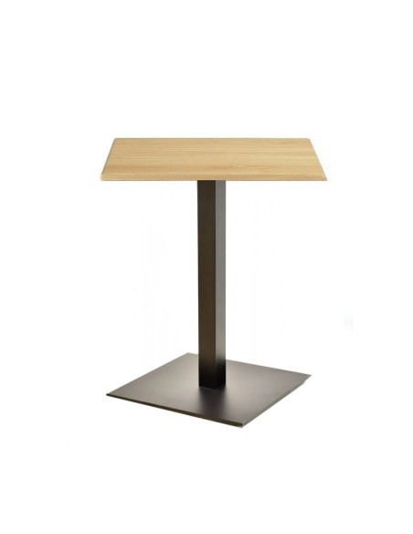 Mesa TROCADERO, negra, base de 72 cms y tapa de 60x60 cms. Color a elegir