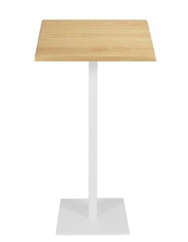 Mesa BEVERLY, alta, base de 110 cms y tapa de 70x70 cms. Color a elegir