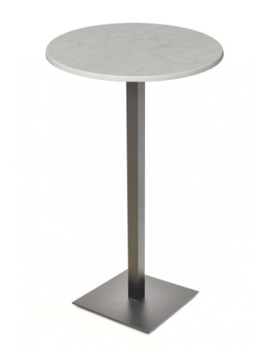 Mesa alta TROCADERO, negra, base de 110 cms y tapa de 70 cms. Color a elegir