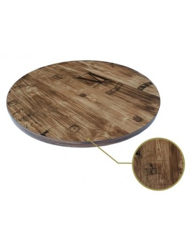 Mesa alta TROCADERO, negra, base de 110 cms y tapa de 70 cms. Color a elegir