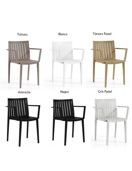 Sillón CHOPIN, apilable,  polipropileno blanco*