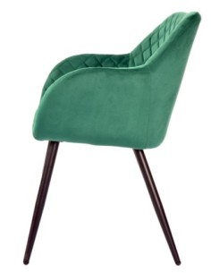 Sillón ROLANDO, metal, tapizado velvet 56 verde oscuro 2