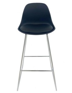 Taburete TOW FINN, cromado, carcasa y tapizado negro 2