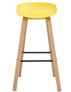 Taburete DANTE NEW (SU), metal, polipropileno amarillo 2