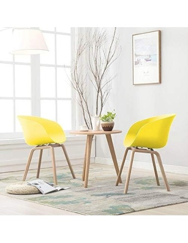 Sillón DANTE NEW (SU), metal, polipropileno amarillo