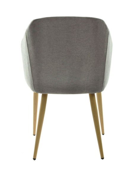 Sillón LART, metal, tapizado tejido linen gris oscuro