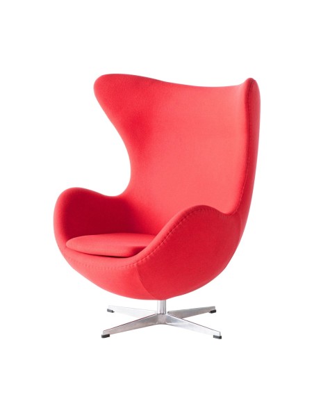 Sillón EG (TE), fibra de vidrio, basculante, tapizado cachemir rojo