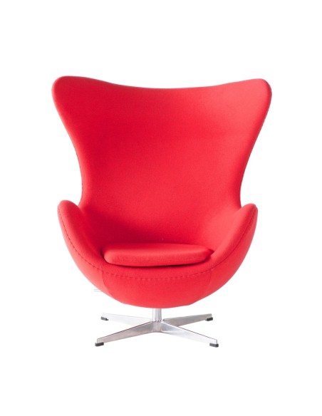 Sillón EG (TE), fibra de vidrio, basculante, tapizado cachemir rojo