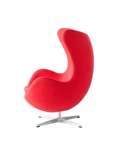 Sillón EG (TE), fibra de vidrio, basculante, tapizado cachemir rojo