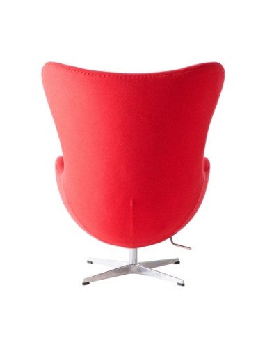 Sillón EG (TE), fibra de vidrio, basculante, tapizado cachemir rojo