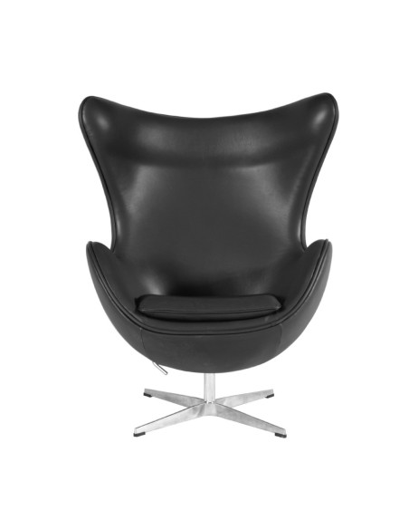 Sillón EG (TE), fibra de vidrio, basculante, tapizado similpiel negra