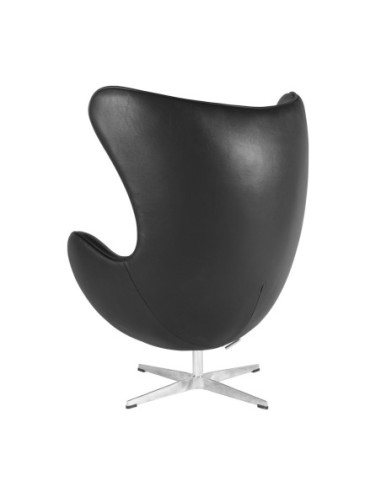 Sillón EG (TE), fibra de vidrio, basculante, tapizado similpiel negra