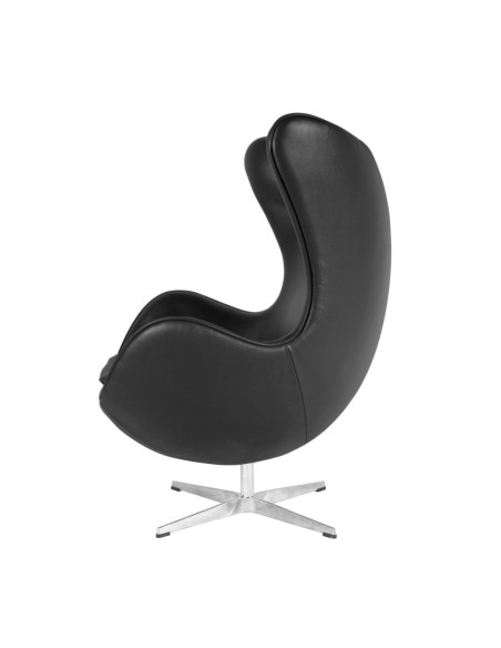 Sillón EG (TE), fibra de vidrio, basculante, tapizado similpiel negra