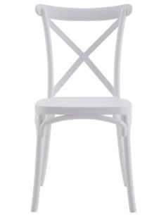 Silla CORFÚ, apilable, tratamiento anti UV, polipropileno blanco 2