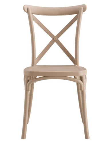 Silla CORFÚ, apilable, tratamiento anti UV, polipropileno tórtora