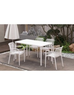 Sillón SALER, apilable, polipropileno blanco 2