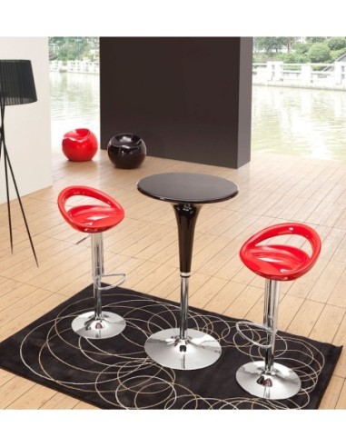 Mesa PANAMÁ ( L ), regulable en altura, abs negro