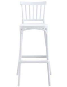 Taburete MILOS, tratamiento anti UV, polipropileno blanco 2