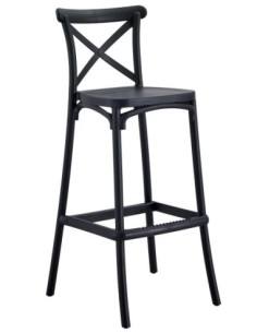 Taburete CORFÚ, tratamiento anti UV, polipropileno antracita