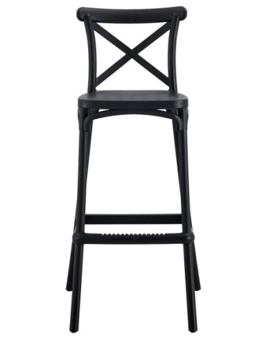 Taburete CORFÚ, tratamiento anti UV, polipropileno antracita