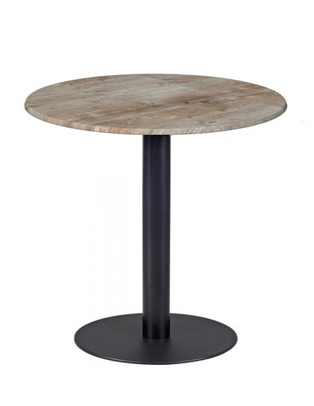 Mesa BOMBAY, negra, base de 72 cms y tapa de 60 cms. Color a elegir